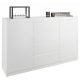  Cassettiera moderna Mobene 160 x 40 x 98 cm bianco opaco