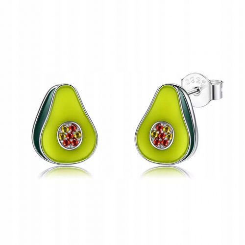  ORECCHINI in argento Zirconi verde avocado S925