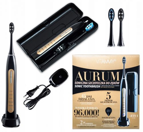  Spazzolino da denti Vitammy Aurum Sonic, nero