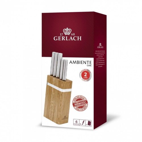 Set di coltelli nel ceppo Gerlach Ambiente Rovere, 5 pz.