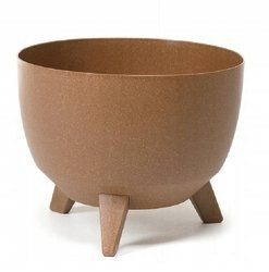  Vaso da fiori Lamela 29 cm x 29 x 23 cm diametro 29 cm in plastica tonalità marrone e beige