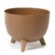  Vaso da fiori Lamela 29 cm x 29 x 23 cm diametro 29 cm in plastica tonalità marrone e beige