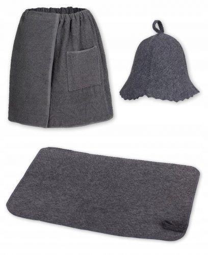 SAUNA - SET DA UOMO, GRIGIO - CAPPELLO KILT, MOQUETTE