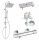 Rubinetto doccia Grohe Grohtherm 800 cromo + set doccia da superficie Invena Nyks