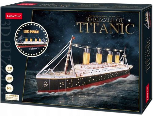  Puzzle 3D Cubic Fun LED Titanic 266 pz.