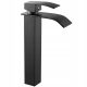 Rubinetto lavabo freestanding Calani Lotus, nero