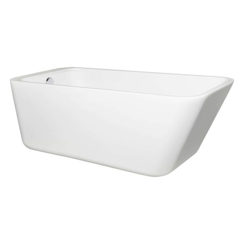 Kerra Doli vasca da bagno freestanding in acrilico, scarico laterale, 160 x 72 cm