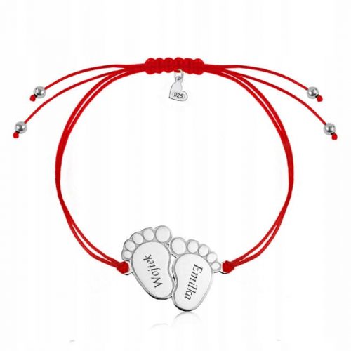  Bracciale in corda d'argento con piedini GRAWER Shine