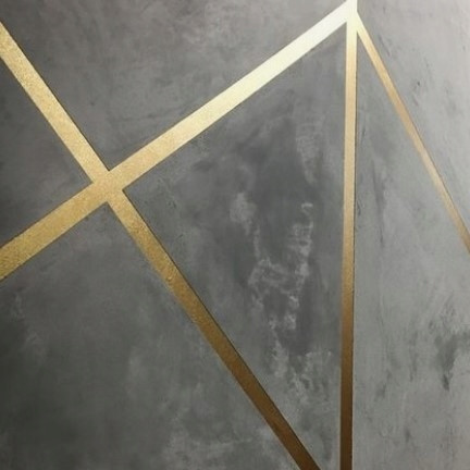 SET DI INTONACO PER STUCCO DECORATIVO IN CEMENTO ORO STRISCE 15m2