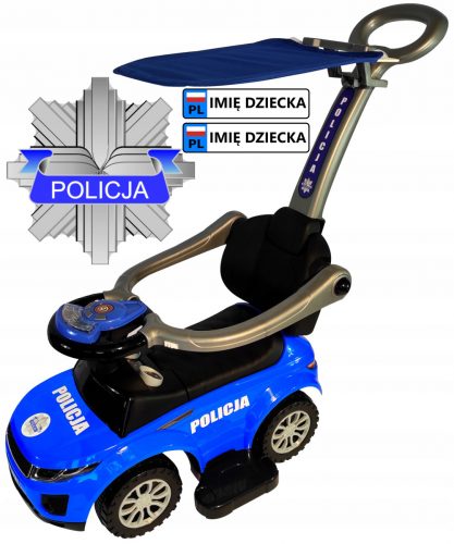  Cavalcabile, deambulatore, spintore, 4 in 1, auto con tettuccio, TAB