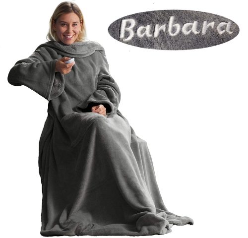 Coperta in microfibra Lumaland 180 cm x 150 cm tonalità del grigio