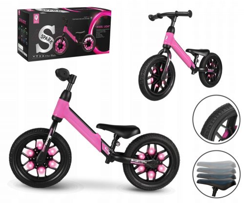  Bicicletta senza pedali Qplay Spark 12", rosa