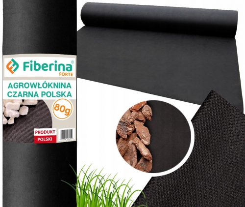 Agrotessile - Pacciamatura agrotessile (antierbacce) Fiberina Forte nera 110 x 5000 cm 80 g/m²