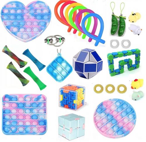  SET DI GIOCATTOLI ANTISTRESS FIDGET TOYS POP IT