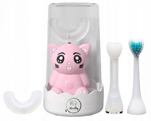  Heelly Spazzolino sonico per bambini Pink Cat 4 punte 360