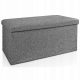  Pouf imbottito Wide Decor 80x40x40 cm grigio