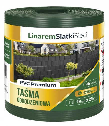  Nastro da recinzione Linarem SiatkiSieci 19 cm x 26 m verde