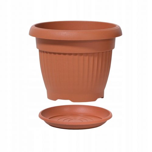  Vaso da fiori Prosperplast 40 cm x 40 x 31,5 cm diametro 40 cm plastica tonalità marrone e beige