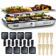  Barbecue a contatto, raclette, grill elettrico tradizionale Yoer Racletto argento/grigio 1400 W