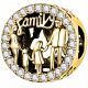  Charm Famiglia Oro Amore Familiare in argento 925