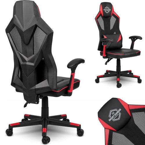  Sedia da gaming Sofatel Shiro, ecopelle nera