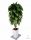 Ficus Fico artificiale vaso da fiori bianco nero 140 cm