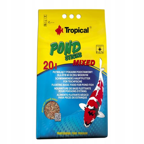  Tropical Pond Sticks Mangime misto per pesci 20 l 1,6 kg