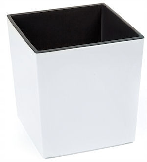  Vaso da fiori Lamela 24,7 cm x 24,7 x 25,6 cm diametro 24,7 cm plastica bianca