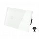 Interruttore touch doppio da incasso Indual bianco MT-1G1-WIFI+MT-1G1-WIFI-157-W