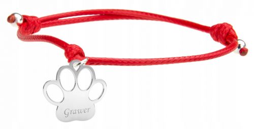  BRACCIALE IN ARGENTO 925 ZAMPA CANE GATTO incisa