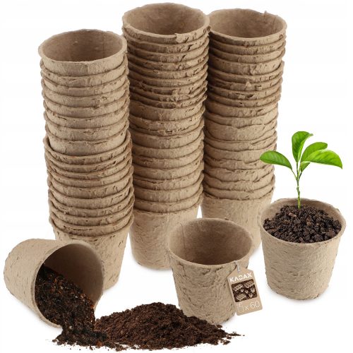  Vaso da fiori Kadax 6,7 cm x 6,7 x 6 cm diametro 6,7 cm tonalità torba di marrone e beige