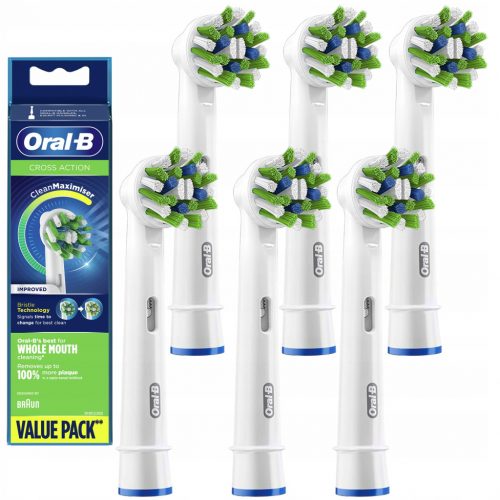  Testine di ricambio per spazzolino Oral-B CrossAction, confezione da 6