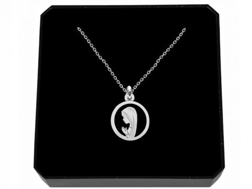  COLLANA IN ARGENTO 925, MEDAGLIA DELLA MADONNA DI FATIMA