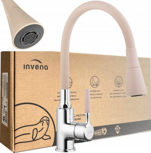  Rubinetto da cucina da pavimento Invena Pogo, beige