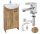 SET 4IN1 MOBILE BAGNO CON LAVABO ROVERE 45 CM MISCELATORE + SIFONE