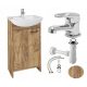 SET 4IN1 MOBILE BAGNO CON LAVABO ROVERE 45 CM MISCELATORE + SIFONE