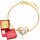  Bracciale inciso LOVE con triplo cuore in oro 925