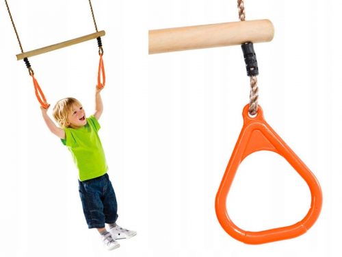 Altalena a trapezio per ginnastica per bambini JF arancione