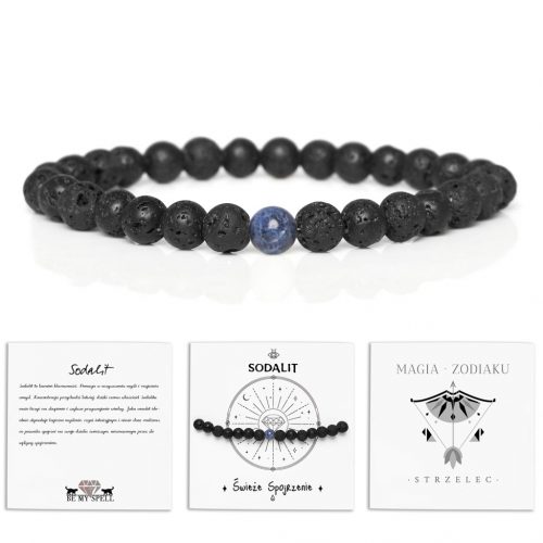  Bracciale SEGNO ZODIACALE SAGITTARIO pietra SODALITE