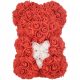 ORSO CON ROSE 25 CM REALIZZATO CON PETALI DI ROSA PER REGALO