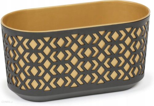  Scatola Aztek 400, plastica, 40 x 19,5 cm, nero e oro