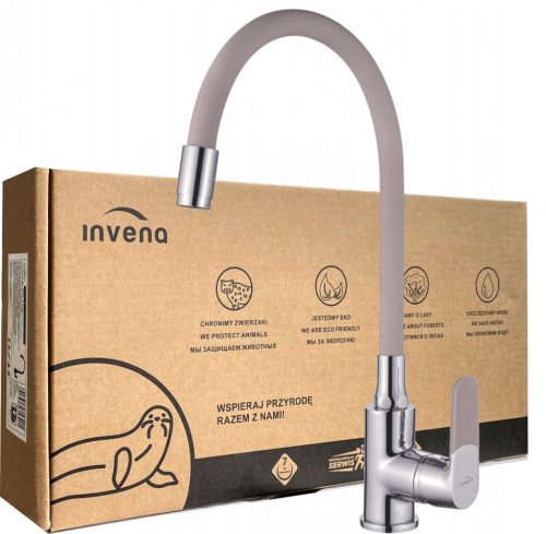  Rubinetto da cucina da pavimento Invena Joga, beige