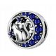  CHARMS ciondolo gatto zirconi argento granato S925