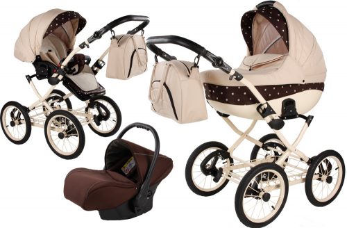 PASSEGGINO RETRO MERIVA 3IN1 IN ALLUMINIO LUCIDATO NUOVO