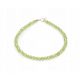  Bracciale in crisolito con peridoto di oliva naturale, 3 mm