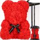 Orsetto con rose con scatola Springos HA7224 36x26 cm rosso + HA7224B IMBALLAGGIO ORSO