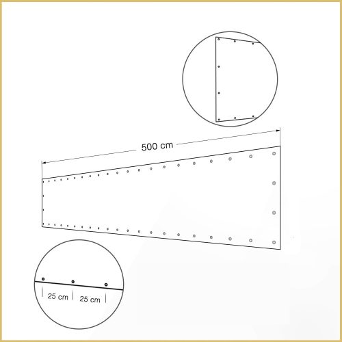  INSTALLAZIONE OCCHIELLI OGNI COPERTURA BALCONE DA 25CM 5M COVER-IT