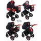  Passeggino 3in1 Dwarf NEXXO nero RED SPORT