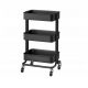  Carrello da cucina Ikea Råskog su ruote 45x35x78 cm nero