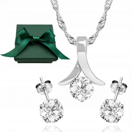  SET DI GIOIELLI DA DONNA IN ARGENTO CON ZIRCONI COME REGALO PER LEI IN ARGENTO